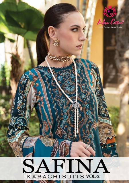 Safina Vol 2 By Nafisa Karachi Cotton Dress Material Catalog
